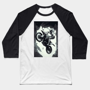 Dirt bike rider - hands off  w/ grey and white Baseball T-Shirt